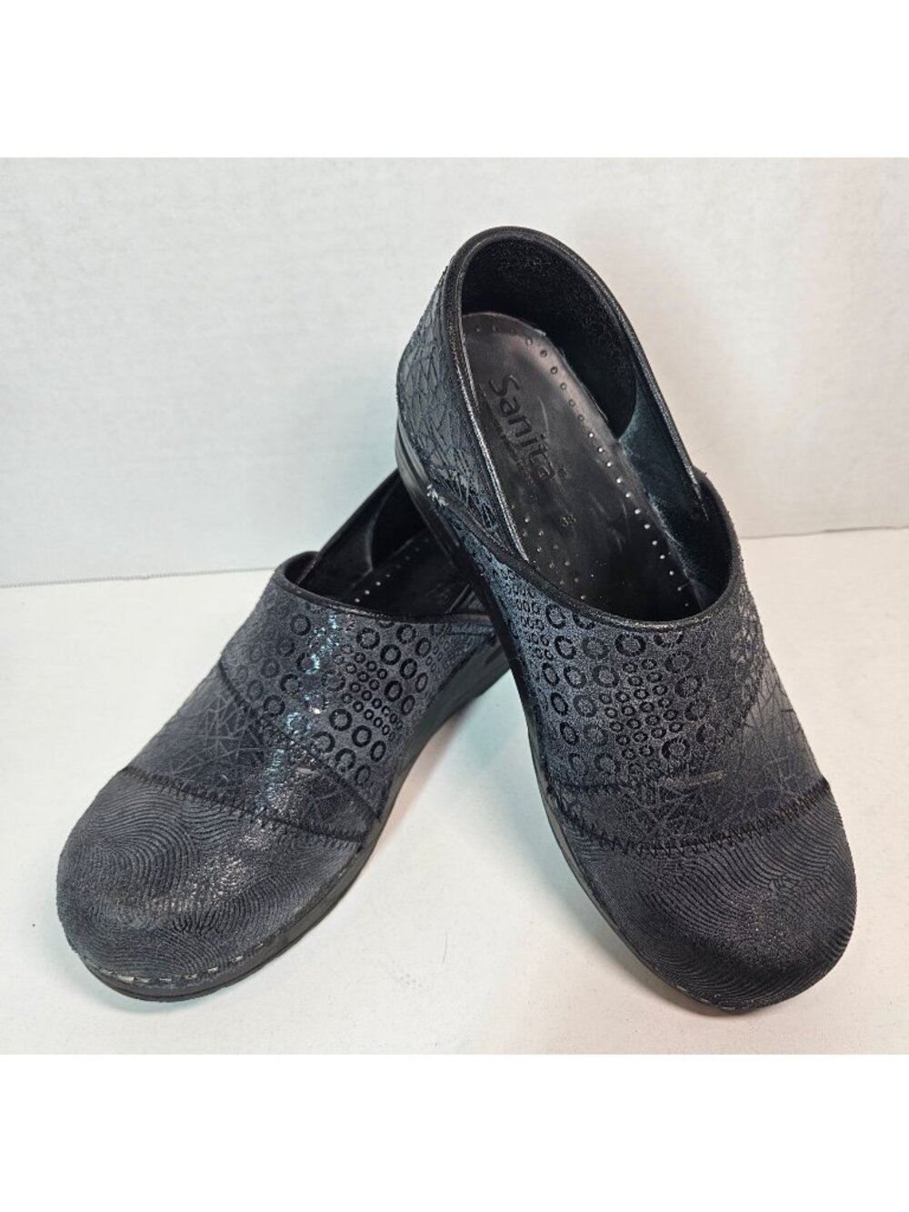 Sanita slip on clogs womens 38 txtured career office school comfort classic retr